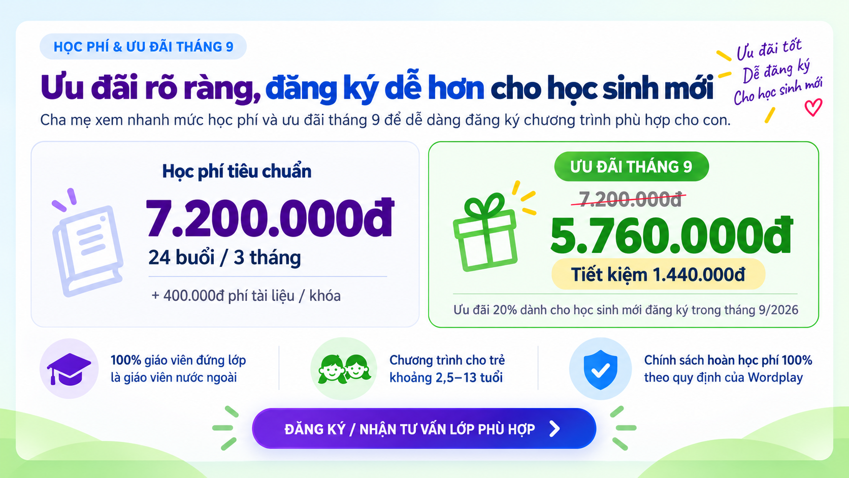 Ưu đãi đặc biệt tháng 9